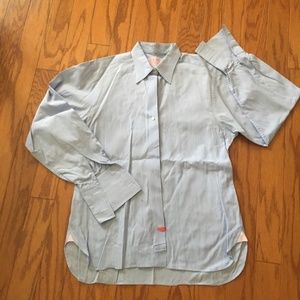 Thomas PINK Light Blue Plaid Button Down